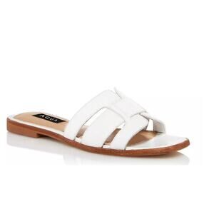 New AQUA Women's Hani Square Toe Slide Sandals 9.5